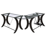 Monterey 3-Piece L-Shaped Computer Desk Set Cappuccino