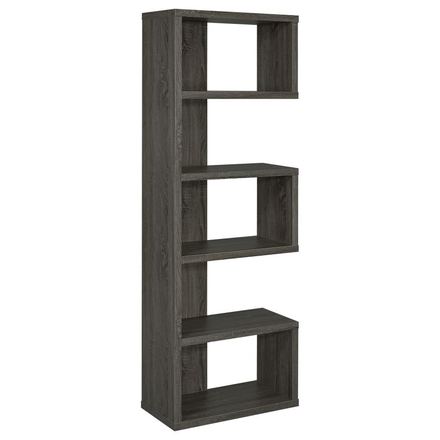 Joey 5-Tier Bookcase Weathered Grey