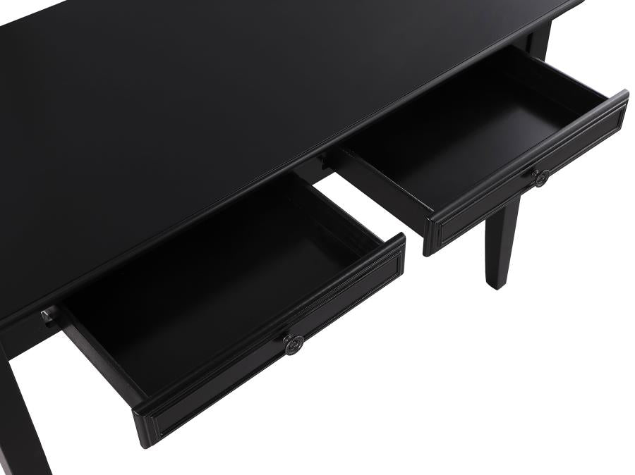 Newton 2-Piece Writing Desk Set Black And Tan