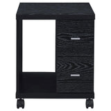 Russell 2-Drawer Cpu Stand Black Oak