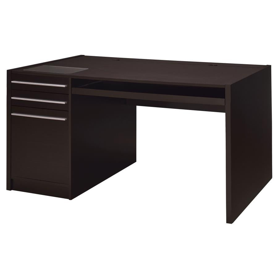 Halston 3-Drawer Connect-It Office Desk Cappuccino