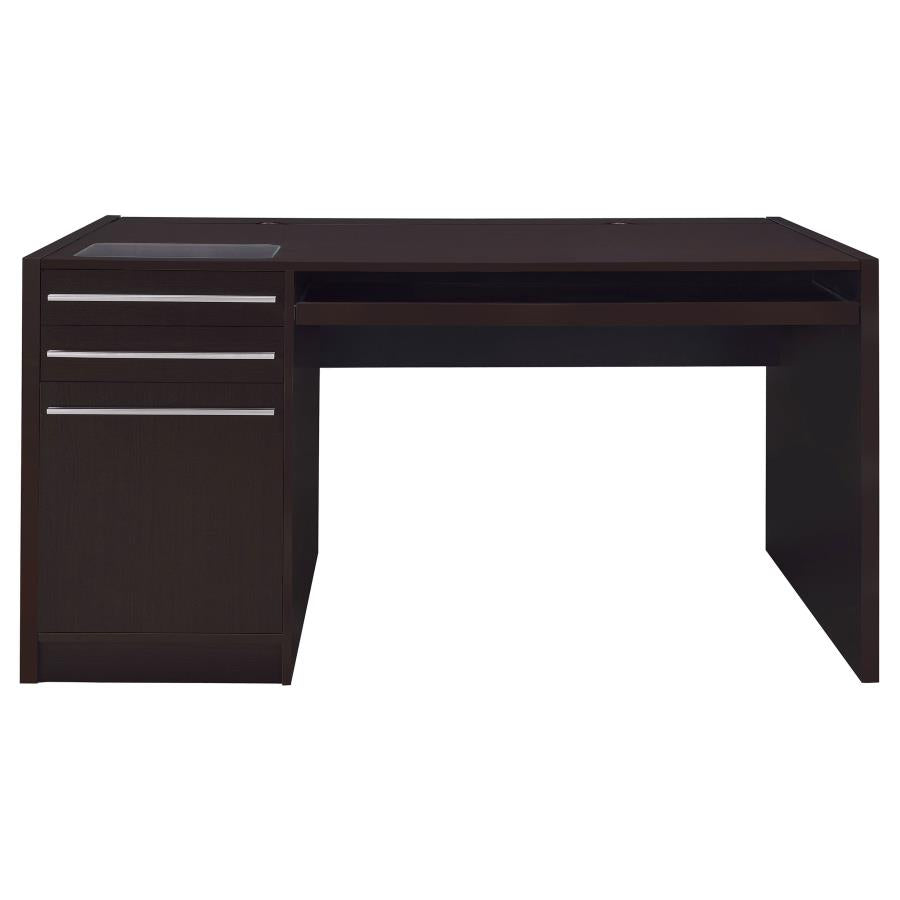 Halston 3-Drawer Connect-It Office Desk Cappuccino