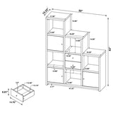 Spencer Bookcase With Cube Storage Compartments Cappuccino