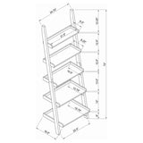Colella 3-Piece 1-Drawer Ladder Desk Set Cappuccino