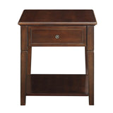 Malachi Walnut Finish End Table