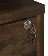 Westpark 3-shelf Bookcase USB and Lockable Drawer Dark Pine