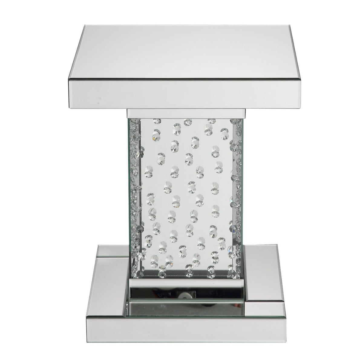 Nysa Mirrored & Faux Crystals End Table