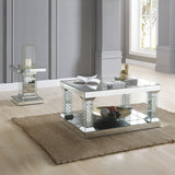 Nysa Mirrored & Faux Crystals End Table