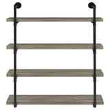Elmcrest 40-Inch Wall Shelf Black And Grey Driftwood
