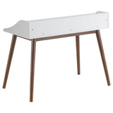 Percy 4-Compartment Writing Desk White And Walnut