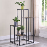 Rito 4-Tier Display Shelf Rustic Brown And Black