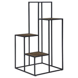 Rito 4-Tier Display Shelf Rustic Brown And Black