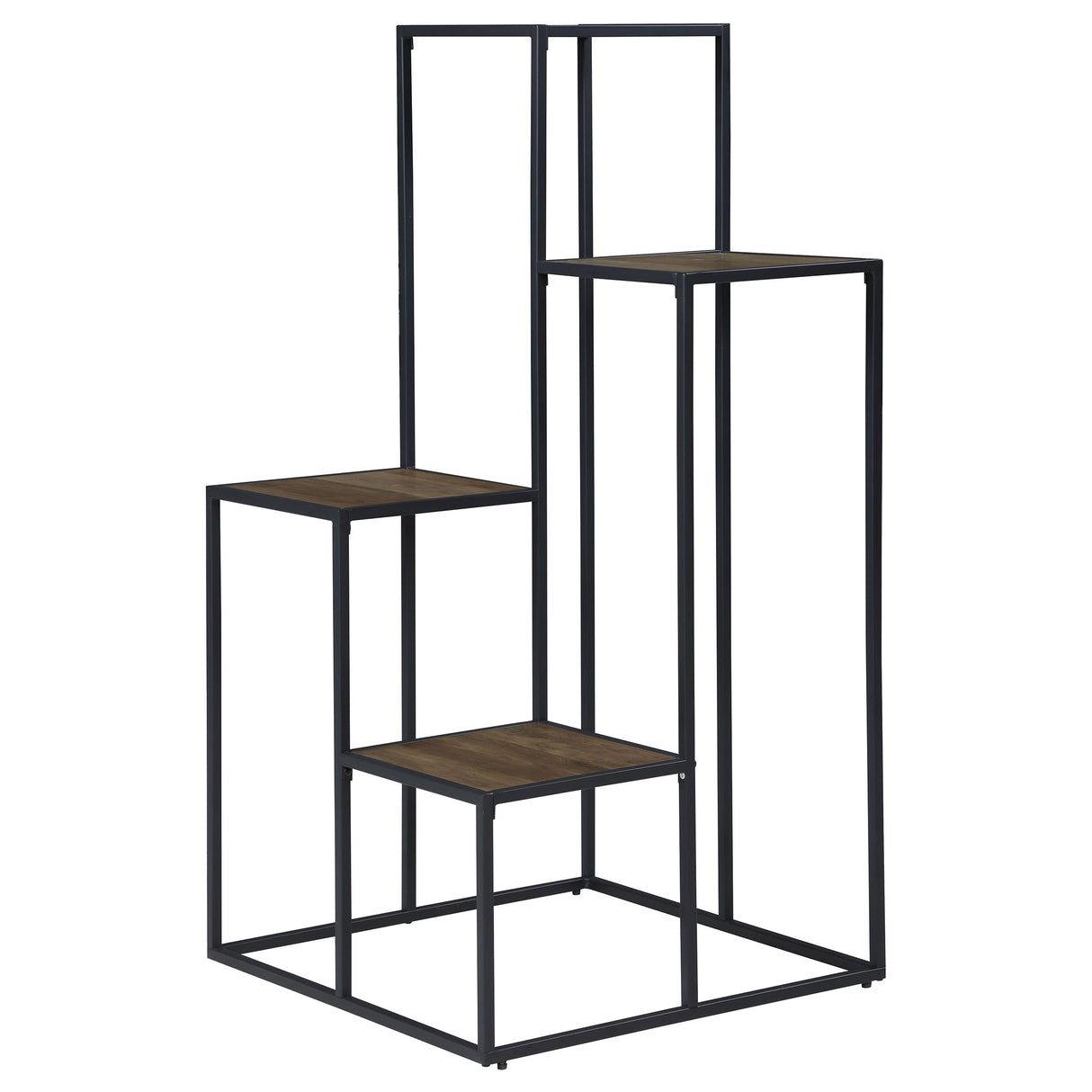 Rito 4-Tier Display Shelf Rustic Brown And Black