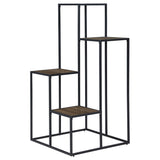 Rito 4-Tier Display Shelf Rustic Brown And Black
