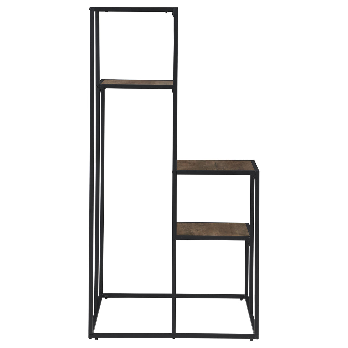 Rito 4-Tier Display Shelf Rustic Brown And Black