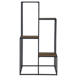 Rito 4-Tier Display Shelf Rustic Brown And Black