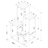 Rito 4-Tier Display Shelf Rustic Brown And Black