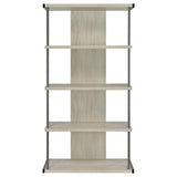 Loomis 4-Shelf Bookcase Whitewashed Grey