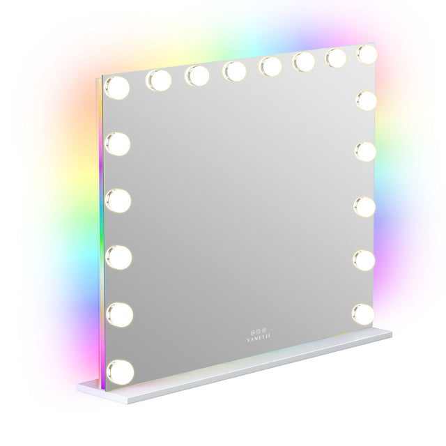 Mary Hollywood Glow Vanity Mirror with RGB - 18 Dimmable LED Bulbs