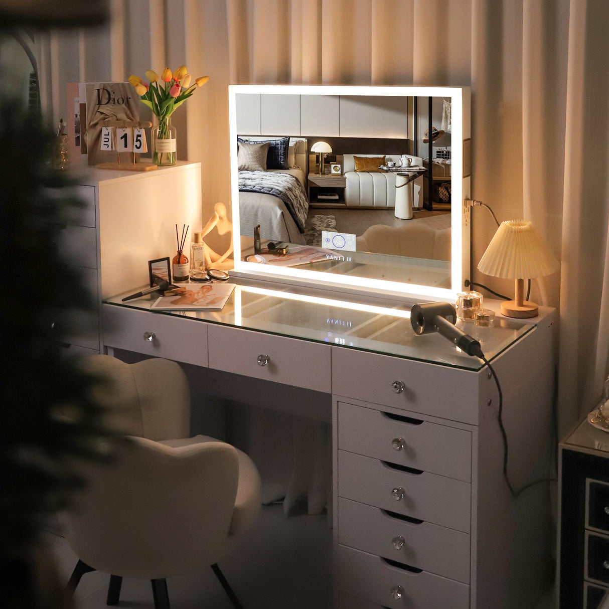 Hollywood Vanity Mirror with Led Light Strip