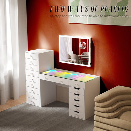 Hollywood Vanity Mirror with Led Light Strip