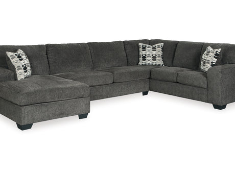 Ballinasloe Smoke 3-Piece Left-Arm Facing Sectional With Chaise