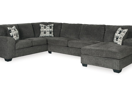 Ballinasloe Smoke 3-Piece Right-Arm Facing Sectional With Chaise