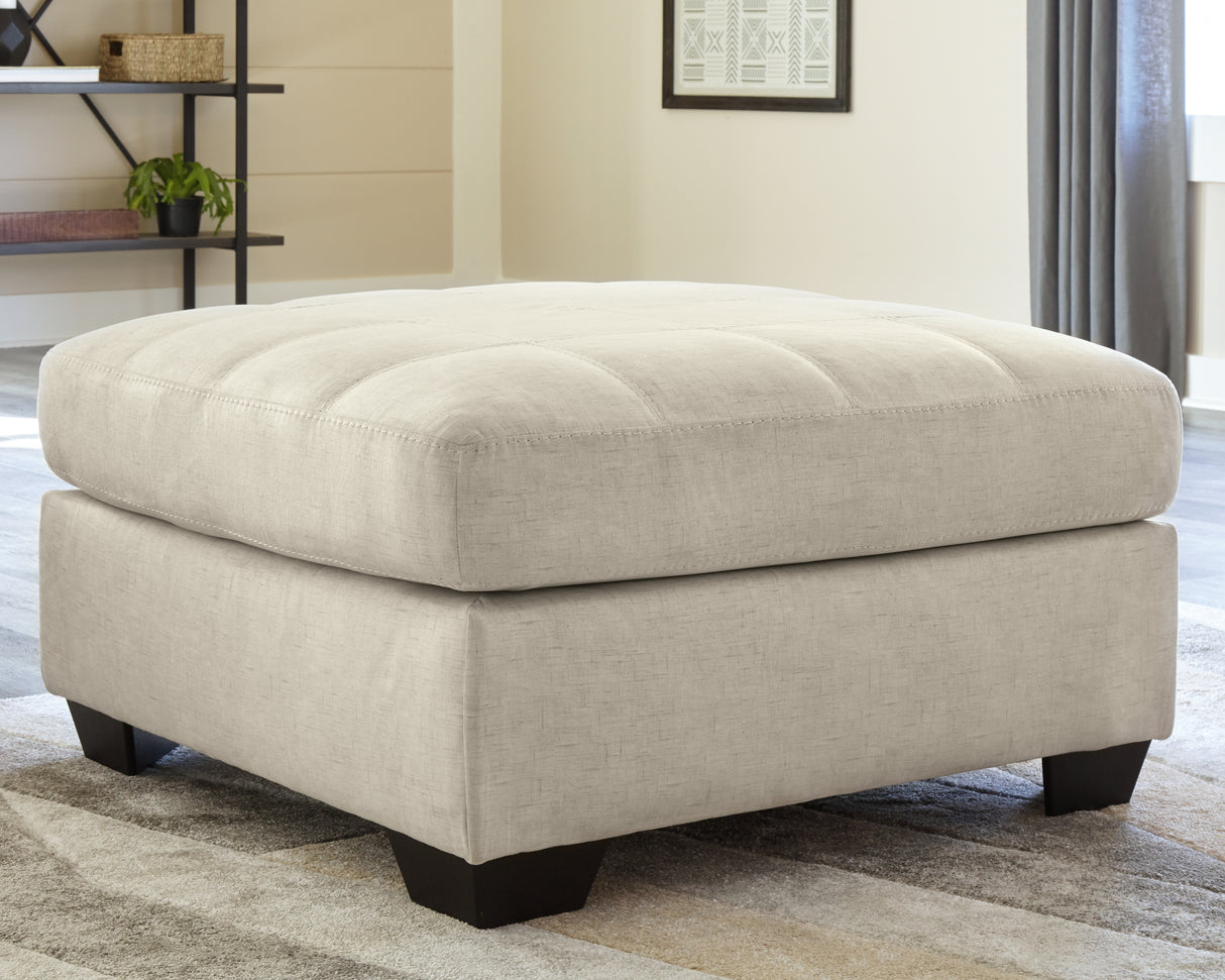 Falkirk Parchment Oversized Accent Ottoman