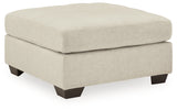 Falkirk Parchment Oversized Accent Ottoman