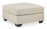 Falkirk Parchment Oversized Accent Ottoman
