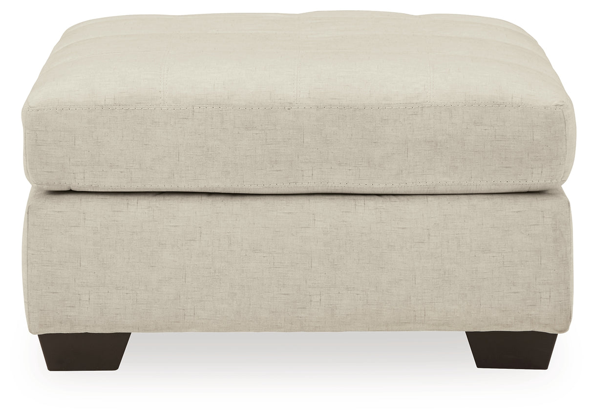 Falkirk Parchment Oversized Accent Ottoman