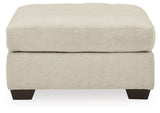 Falkirk Parchment Oversized Accent Ottoman