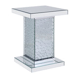 Nysa Mirrored & Faux Crystals End Table