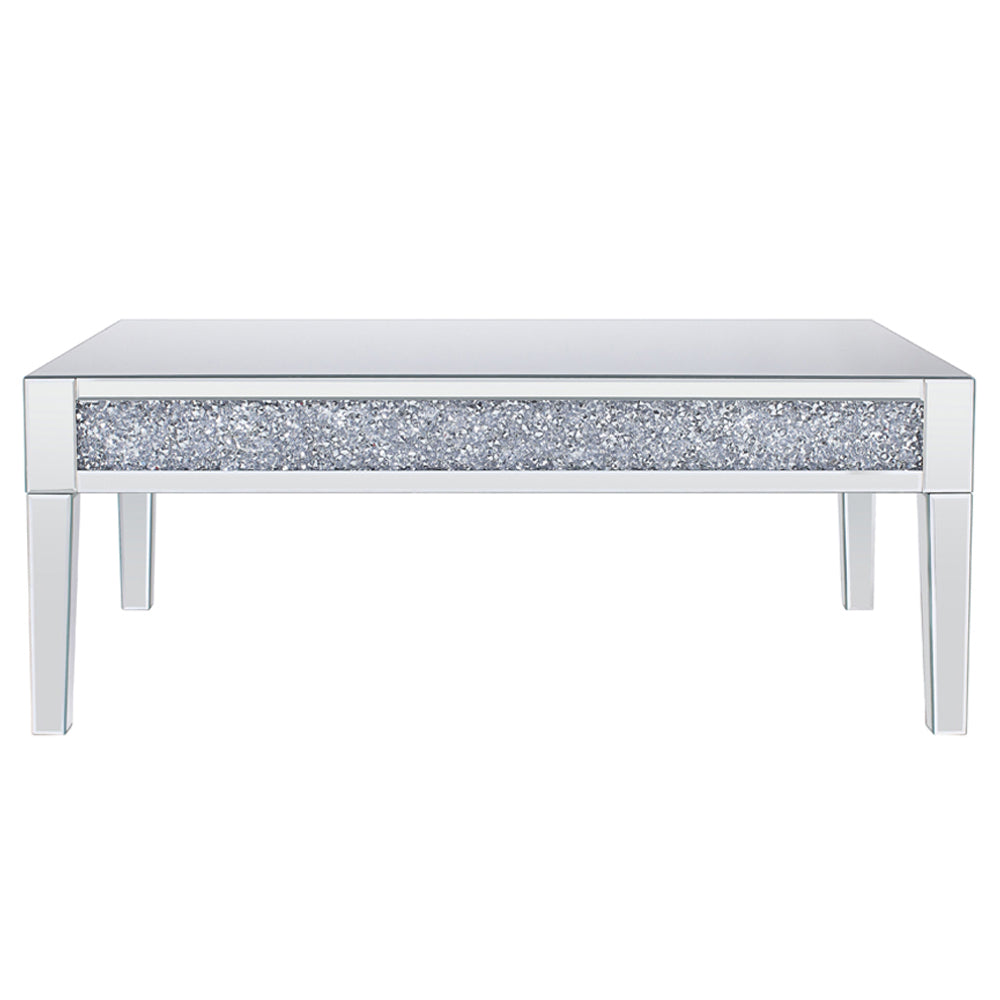 Noralie Mirrored & Faux Diamonds Coffee Table