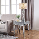 Noralie Mirrored & Faux Diamonds End Table