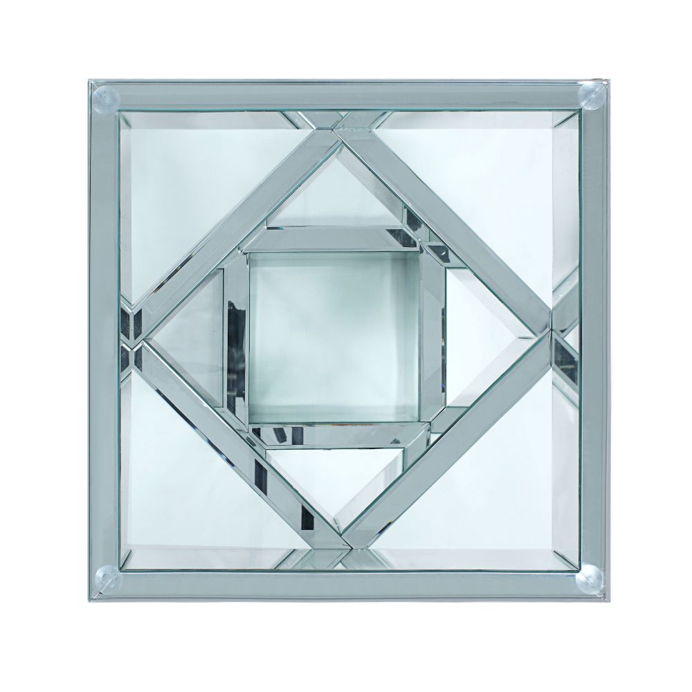 Noralie Mirrored & Faux Diamonds End Table