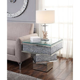 Noralie Mirrored & Faux Diamonds End Table