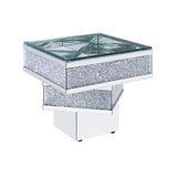 Noralie Mirrored & Faux Diamonds End Table