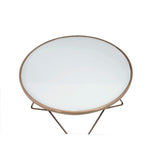 Valora Frosted Glass Top & Champagne Finish Coffee Table