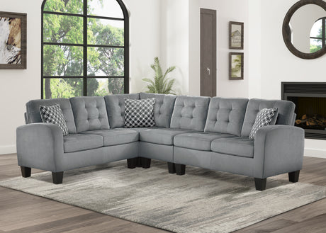 Sinclair Gray 2-Piece Reversible Sectional