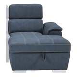 Ferriday 2-Piece Sectional With Adjustable Headrests, Pull-Out Bed And Right Chaise Hidden Storage