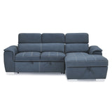 Ferriday 2-Piece Sectional With Adjustable Headrests, Pull-Out Bed And Right Chaise Hidden Storage