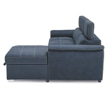 Ferriday 2-Piece Sectional With Adjustable Headrests, Pull-Out Bed And Right Chaise Hidden Storage