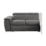 Ferriday 2-Piece Sectional With Adjustable Headrests, Pull-Out Bed And Right Chaise Hidden Storage