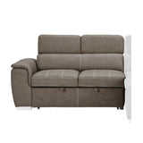 Ferriday 2-Piece Sectional With Adjustable Headrests, Pull-Out Bed And Right Chaise Hidden Storage