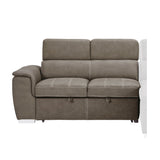 Ferriday 2-Piece Sectional With Adjustable Headrests, Pull-Out Bed And Right Chaise Hidden Storage