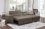 Ferriday 2-Piece Sectional With Adjustable Headrests, Pull-Out Bed And Right Chaise Hidden Storage