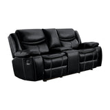 Bastrop Black Reclining Loveseat