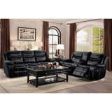 Bastrop Black Reclining Loveseat