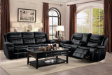 Bastrop Black Reclining Loveseat